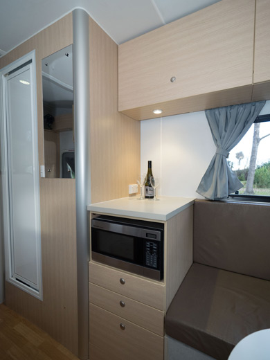 Inside Beach motorhome